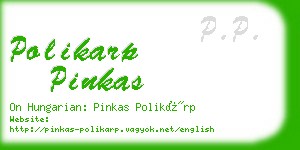 polikarp pinkas business card